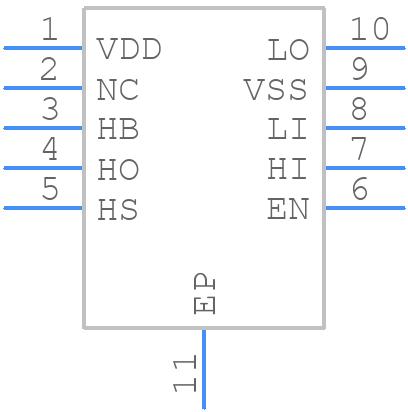 LM5108DRCT - Texas Instruments - PCB symbol