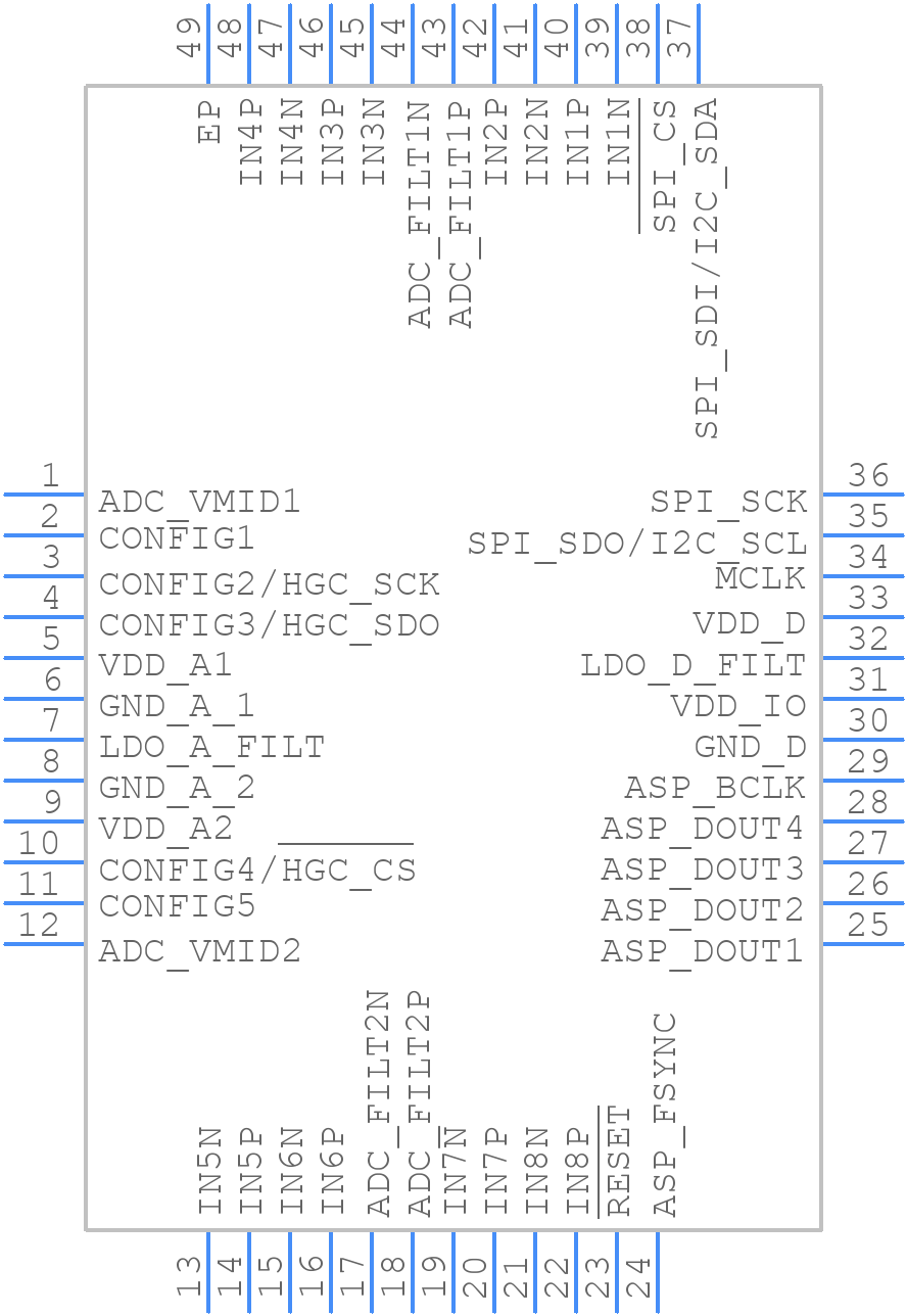 CS53A08P - Cirrus Logic - PCB symbol