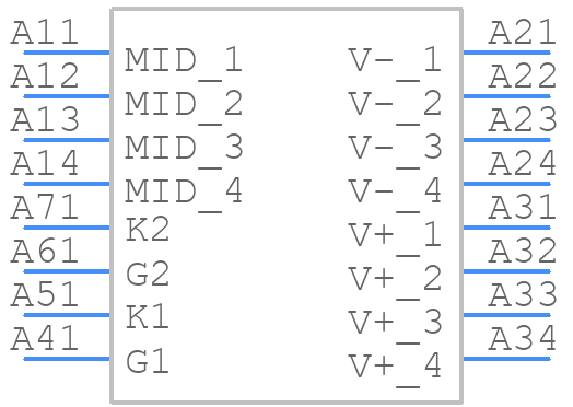 CAB003M09DM3 - Wolfspeed - PCB symbol