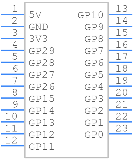 RP2350-Tiny - Waveshare - PCB symbol