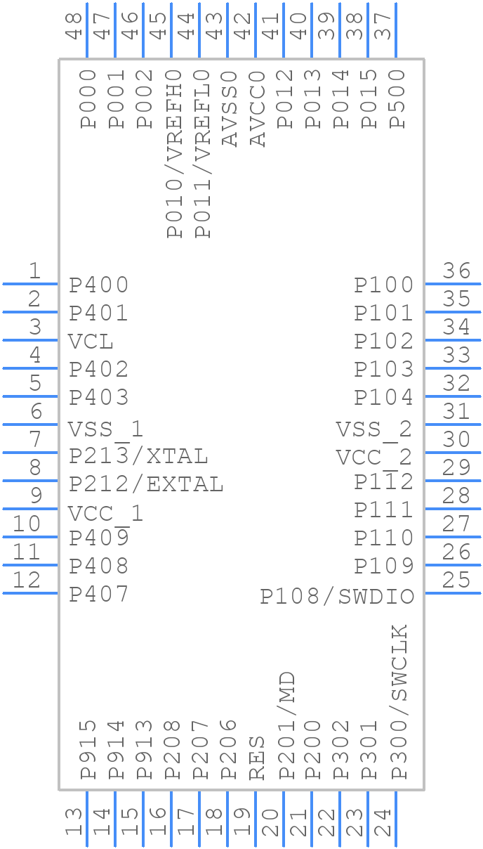 R7FA2T1073CFL#BA0 - Renesas Electronics - PCB symbol