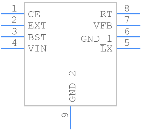 R1242S001B - Nisshinbo - PCB symbol