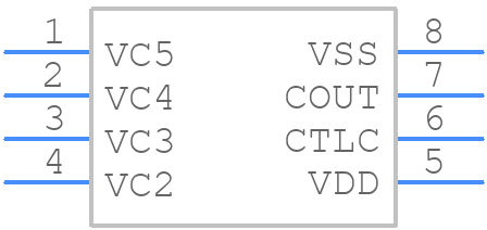 R5434D404AA - Nisshinbo - PCB symbol
