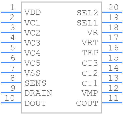 R5650T401AA - Nisshinbo - PCB symbol