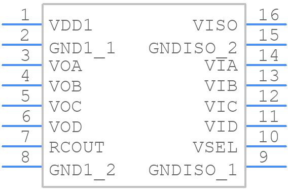 ADUM5404ARWZ - Analog Devices - PCB symbol