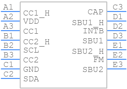 FUSB251UCX - onsemi - PCB symbol
