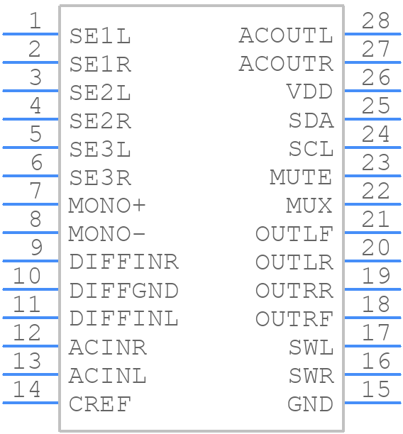 TDA7404D - STMicroelectronics - PCB symbol