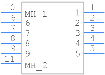 K11X-E9P-N - Kycon - PCB symbol