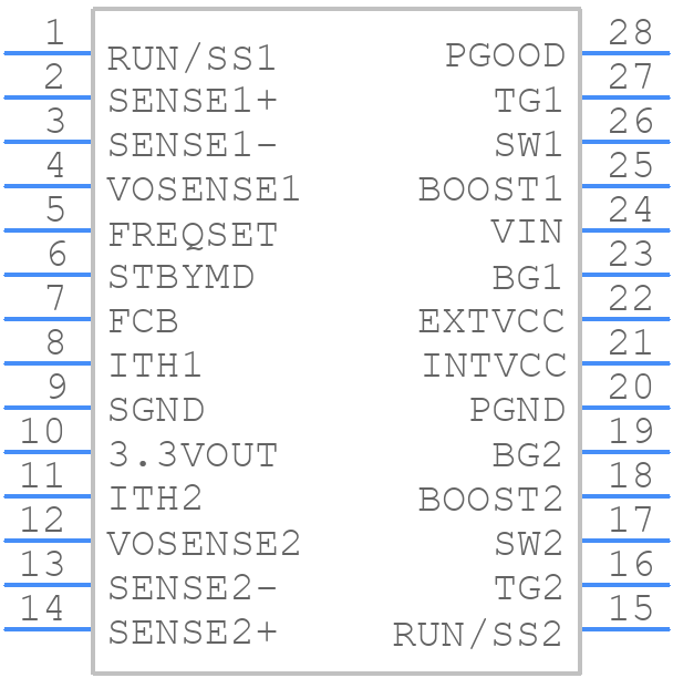 LTC3707IGN#TRPBF - Analog Devices - PCB symbol