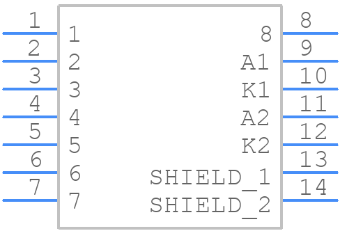 MODS-F-8P8C-S-S-G-Y-TH-R - SAMTEC - PCB symbol