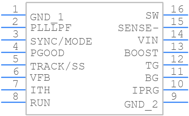 LTC3822EGN-1#TRPBF - Analog Devices - PCB symbol