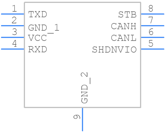 PTCAN3413DRBR - Texas Instruments - PCB symbol