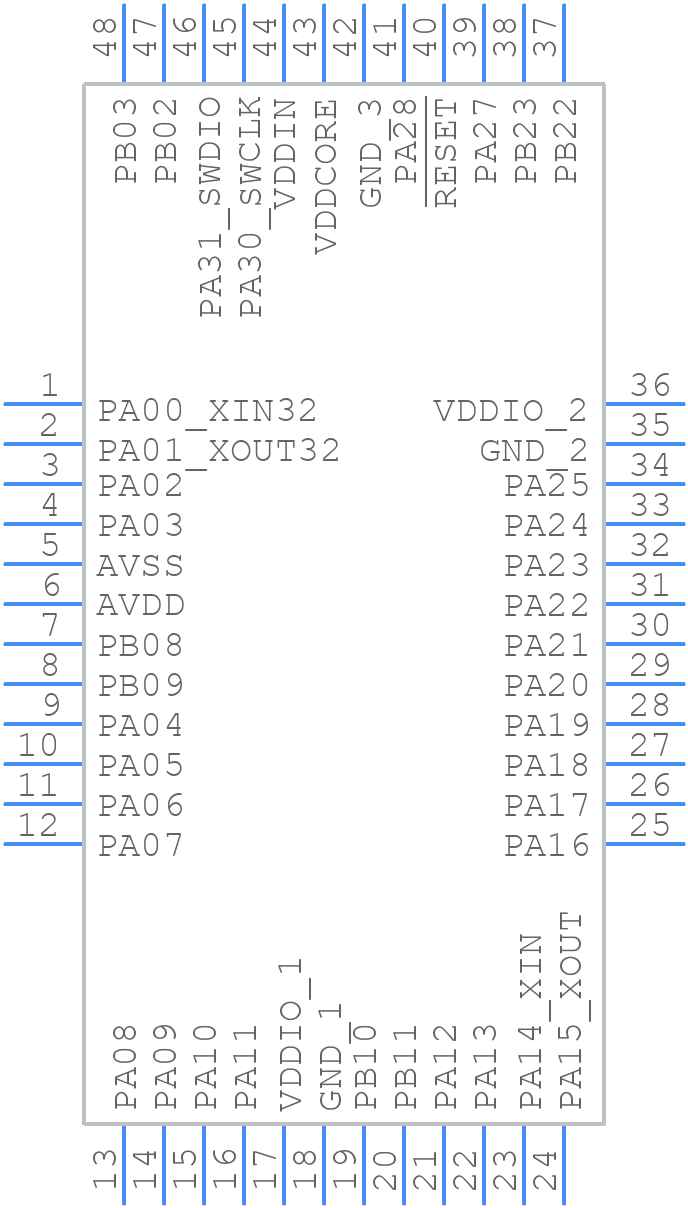 PIC32CM5164JH01048T-E/Y8X - Microchip - PCB symbol