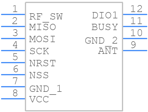 Wio-SX1262 - Seeed Studio - PCB symbol