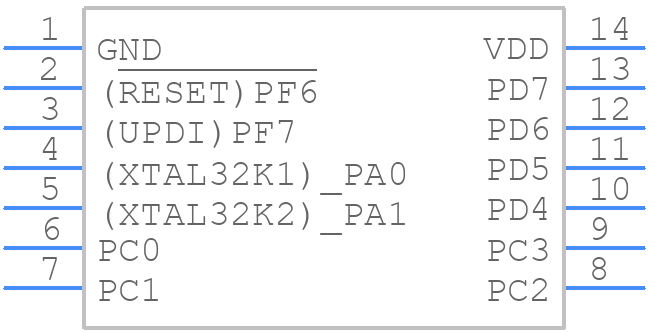 AVR16EB14-I/SL - Microchip - PCB symbol