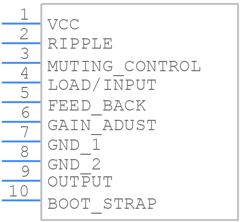 TA7222AP - Toshiba - PCB symbol