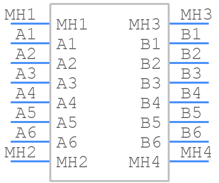 M55-6061242R - Harwin - PCB symbol