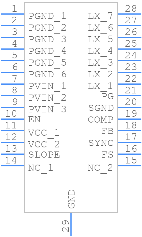 ISL73007M30VEZ - Renesas Electronics - PCB symbol
