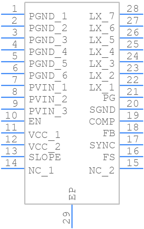 ISL73007M30VEZ-T - Renesas Electronics - PCB symbol