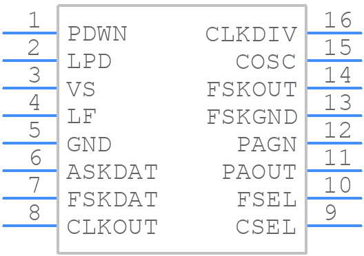 TDA5100A - Infineon - PCB symbol