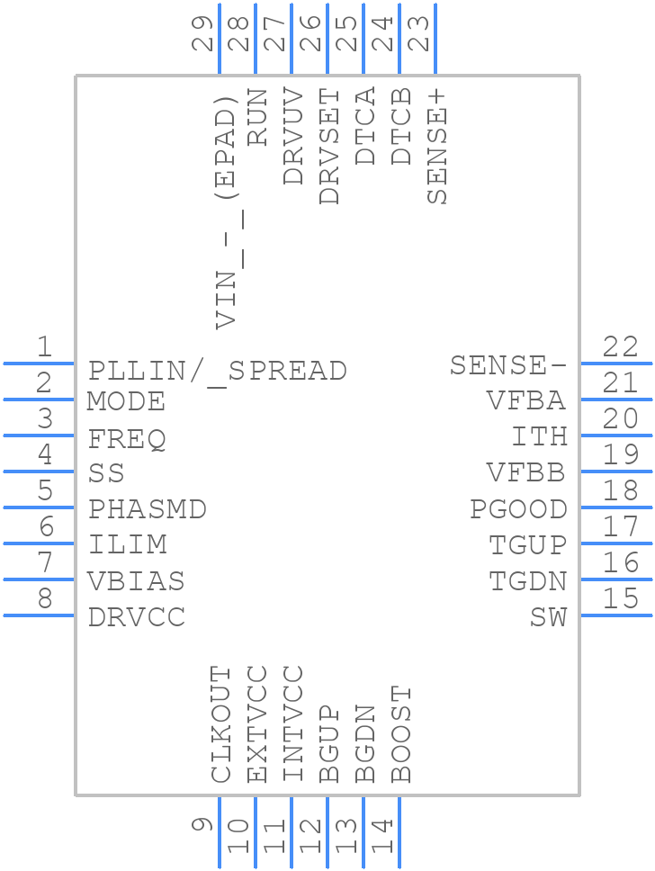 LTC7899RUFD#PBF - Analog Devices - PCB symbol