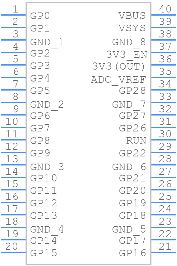 RASPBERRY PI PICO 2 WH - RASPBERRY-PI - PCB symbol