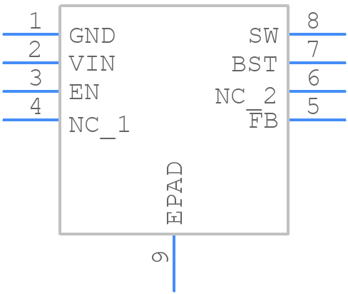 AP6A255QSP-13 - Diodes Incorporated - PCB symbol