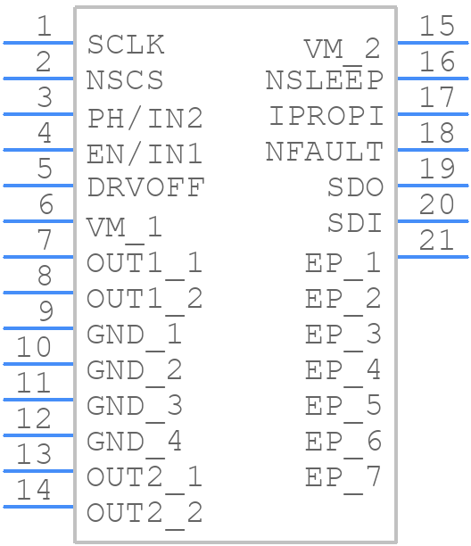 DRV8242PQRHLRQ1 - Texas Instruments - PCB symbol