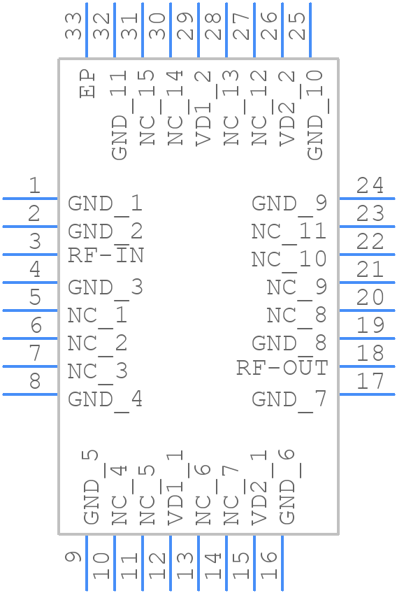 AVA-6183MPS+ - Mini-Circuits - PCB symbol