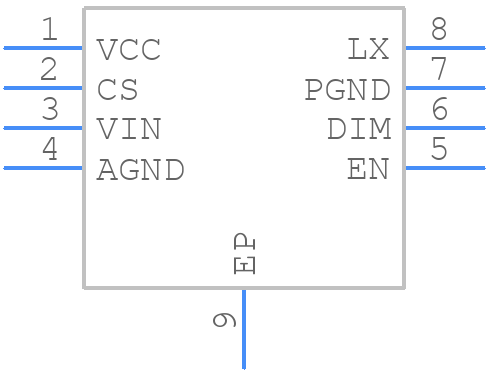 MIC3202YME - Microchip - PCB symbol