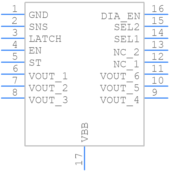 TPS1HA08DQPWPRQ1 - Texas Instruments - PCB symbol