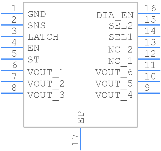 TPS1HA08BQPWPRQ1 - Texas Instruments - PCB symbol