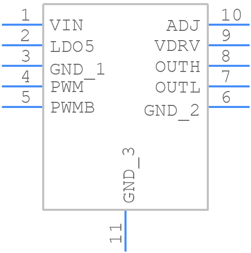 INS1001DE - Innoscience - PCB symbol
