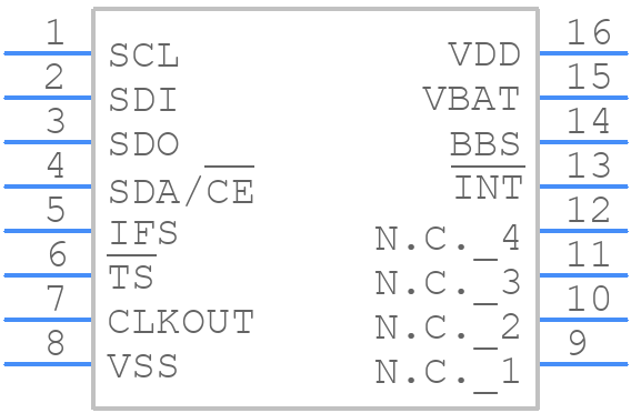 PCF2129T - NXP - PCB symbol