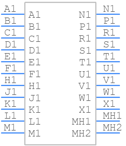 GAP20MDS5T0000 - Positronic - PCB symbol