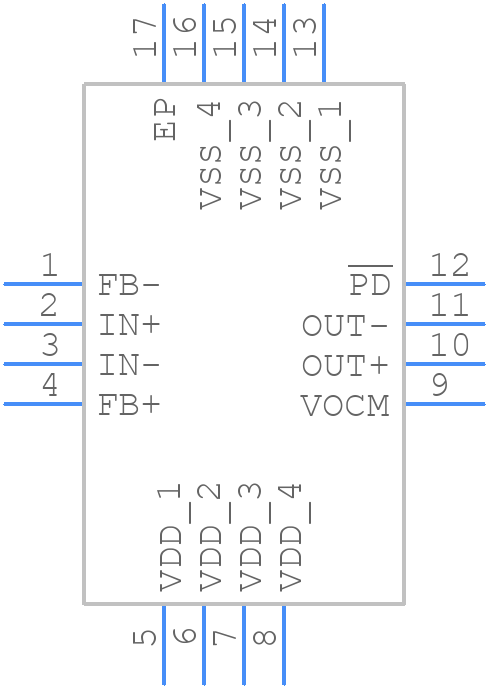 MCP6D11T-E/MG - Microchip - PCB symbol