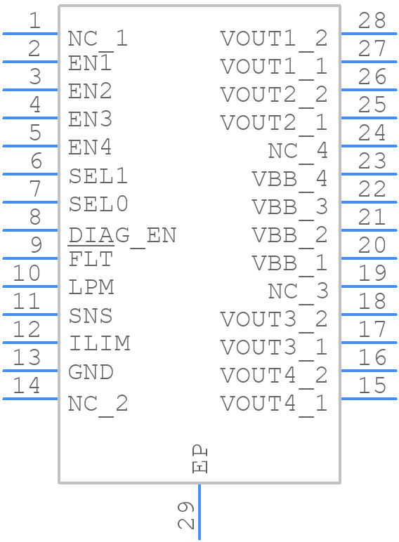 TPS4HC120BQDGQRQ1 - Texas Instruments - PCB symbol