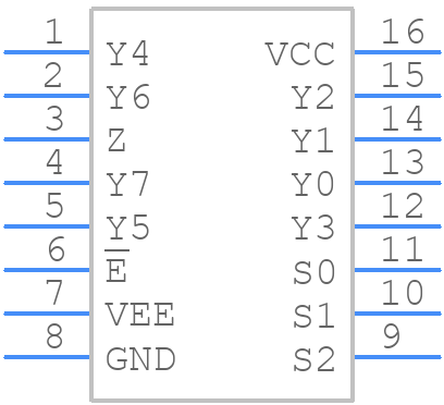 74LV4051D,112 - Nexperia - PCB symbol