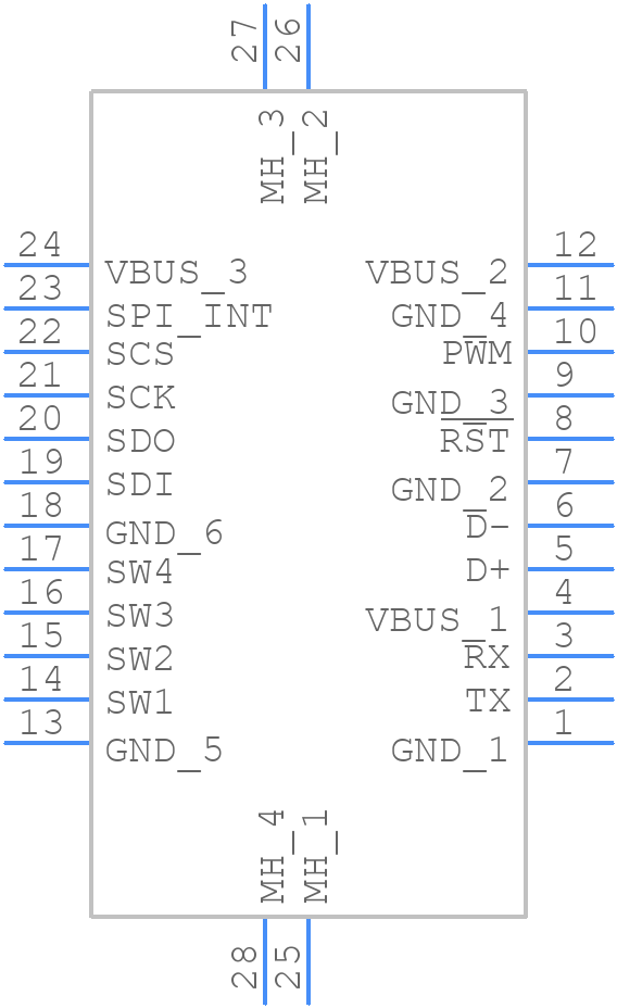 WF43MTIBEDRGD# - Winstar - PCB symbol