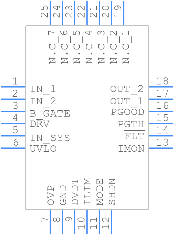TPS26631RGER - Texas Instruments - PCB symbol