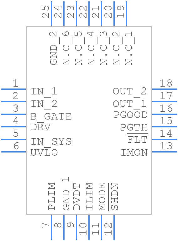 TPS26633RGER - Texas Instruments - PCB symbol