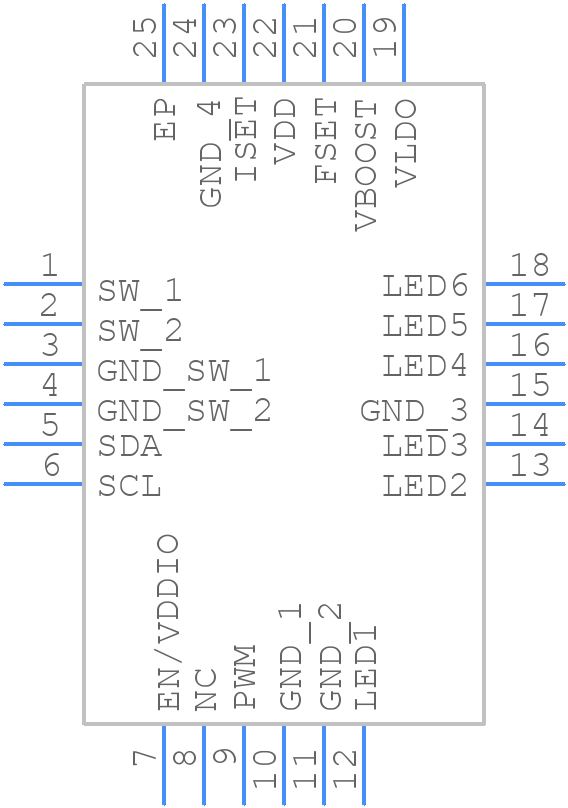 LP8556SQX-E09/NOPB - Texas Instruments - PCB symbol
