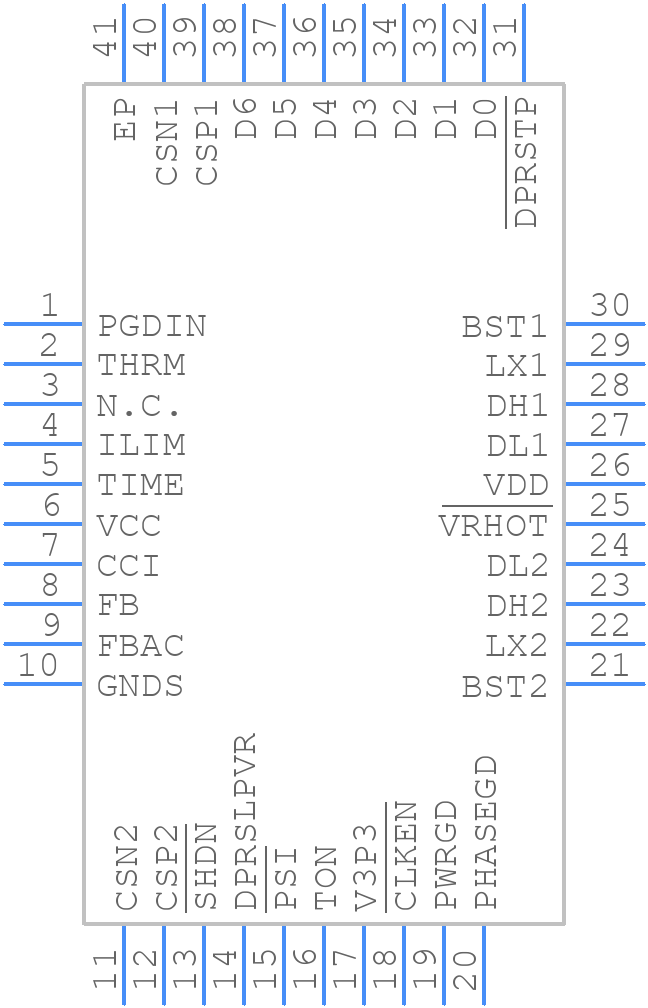 MAX17033GTL+T - Analog Devices - PCB symbol