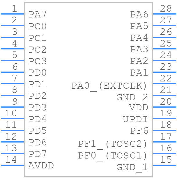 ATMEGA808-XFR - Microchip - PCB symbol