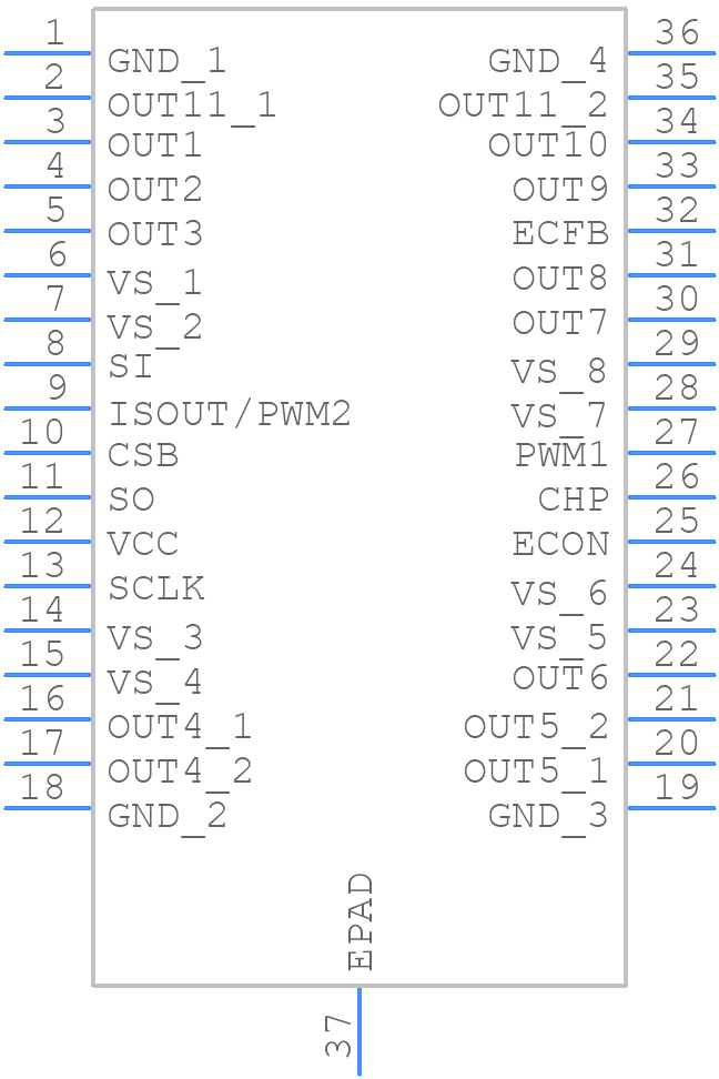 NCV7707DQBR2G - onsemi - PCB symbol