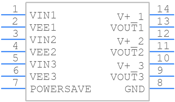 NJM2581M - Nisshinbo - PCB symbol