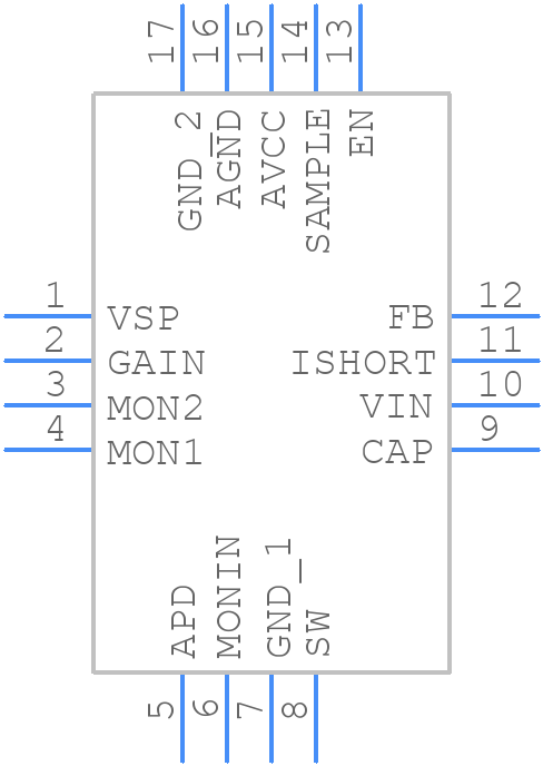 XTPS61390RTET - Texas Instruments - PCB symbol
