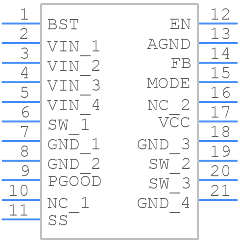 TPS568230RJET - Texas Instruments - PCB symbol