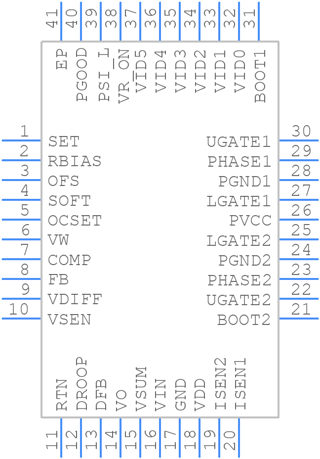 ISL6264CRZ - Renesas Electronics - PCB symbol