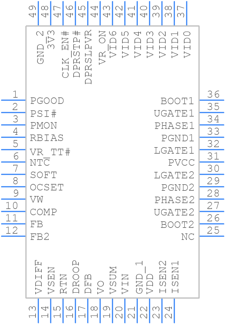 ISL6262ACRZ - Renesas Electronics - PCB symbol